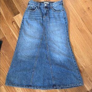 Cello Blue A-Line Denim Skirt